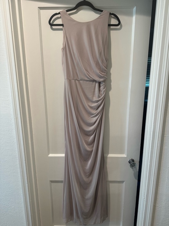David's Bridal Dresses & Skirts - David's Bridal Sleeveless Ruched Maxi Dress in Light Taupe